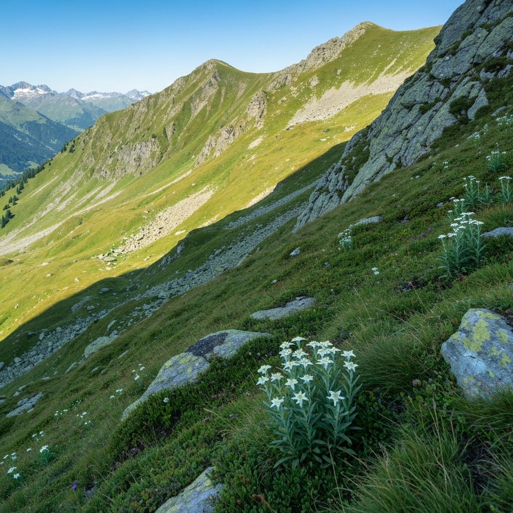 Alpine Pflanzen und Kräuter